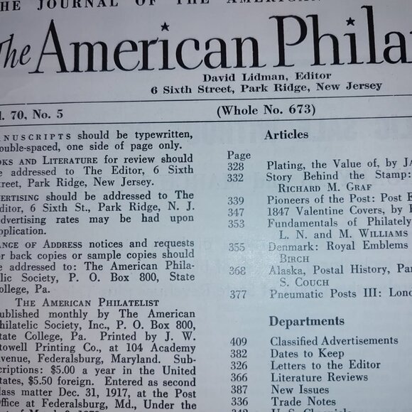 57' Two Books:The American Philatelist (Stamp Book) SC-AS IS(?Missing Pages??) - Picture 12 of 13